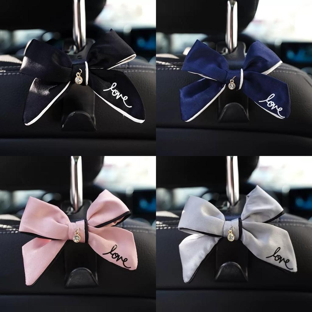 Creative Car Butterfly Bow Hook Multi-functional Backseat Hook For Car Interior Abs+cloth Bow Black Love Butterfly Bow Black Hook