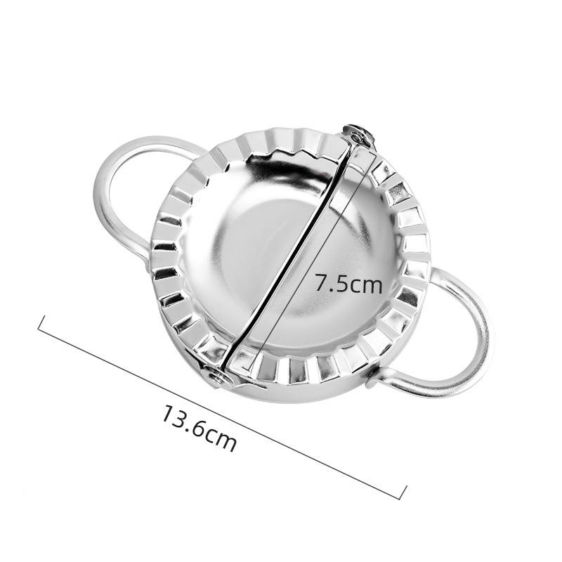 2Pcs/Sets Dumpling Making Tool 304 Stainless Steel Pinch Dumpling Skin Pusher Mold Dumpling Maker Set Dumpling Making Artifact