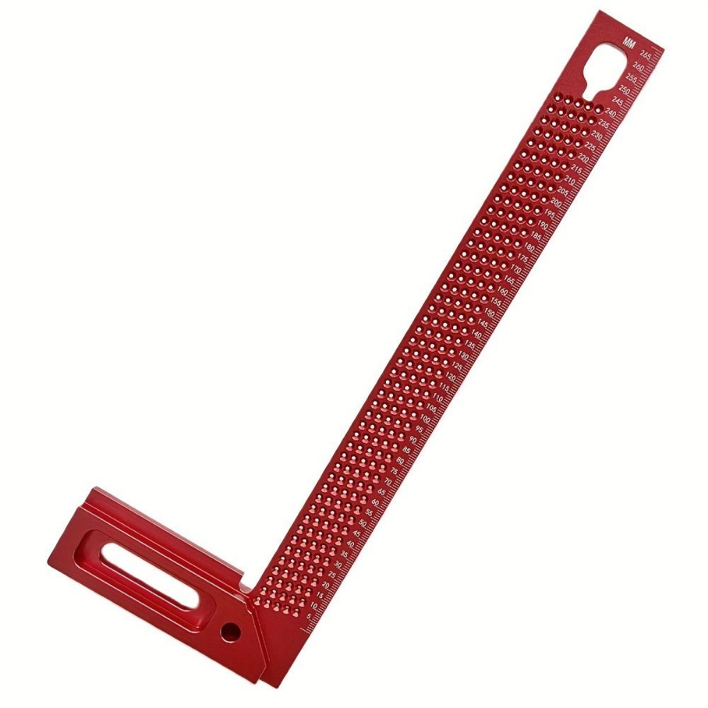 

300MM L-Type Holes Ruler 45/90 Degrees Corner Positioning Ruler Woodworking DIY