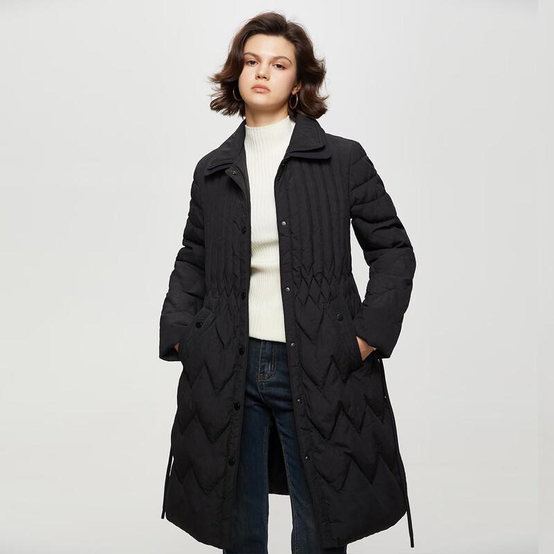 Women's Double-Layer Lapel Mid-Length Down Jacket