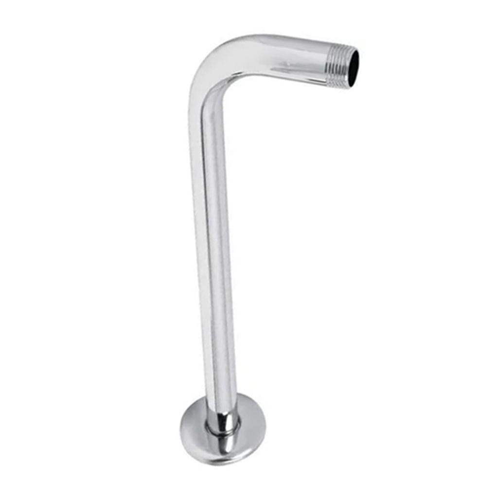 Shower Arm Pipe 50m Total Length 20mm Diameter Round Stainless Steel Chrome Plated Rust Resistance Shower Head Arm