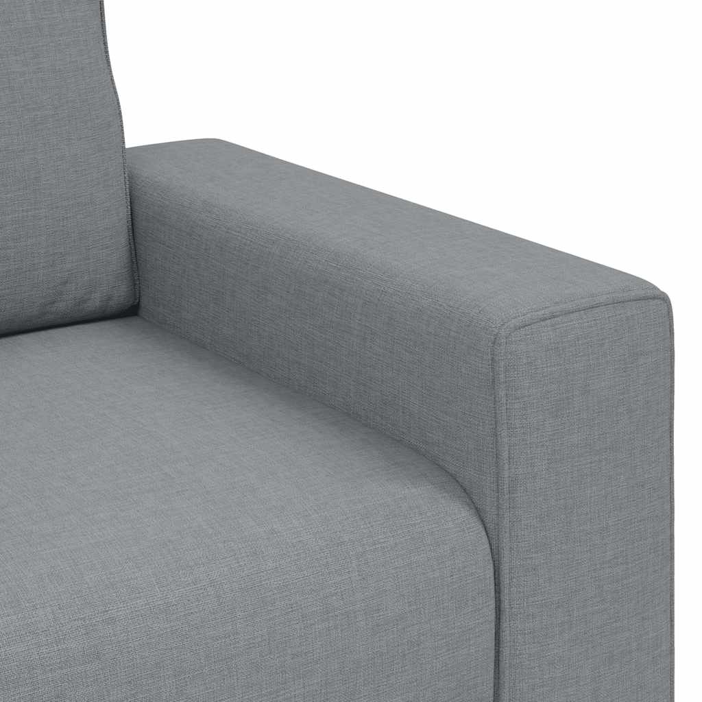 2 Seater Sofa Light Grey 180 x 77 x 82 cm Fabric