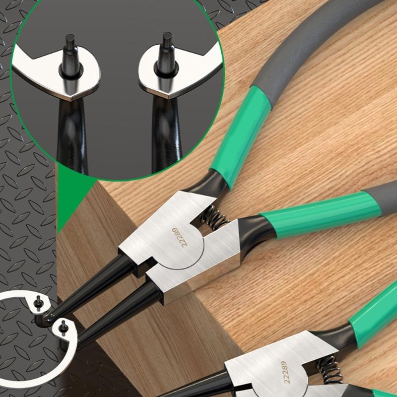 7inch Circlip Pliers Needle Nose Pliers Retaining Rings Pliers For Inner Outer Retaining Rings Industrial Maintenance