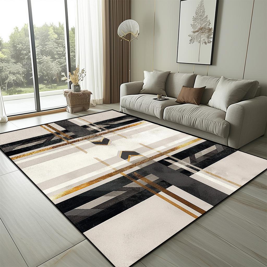 Luxury Geometric Carpet for Living Room Modern Decoration Home Rug Soft Machine Washable Rugs for Bedroom Large Sofa Floor Mats