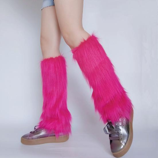 Faux Fur Fuzzy Leg Warmer for Women Girls Soft Plush