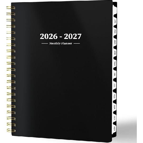 Ymumuda 2026 Planner-2 Year Monthly Planner 2026-2027, JAN.2026 - DEC.2027, 8.5 x 11 , 26-27 Monthly Calendar,Large Planner with Spiral Bound, 24 A-Black