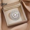 Brooch Pin Sunflower for Women Rhinestones Inlaid Badge Decorative Collar