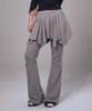 YOUHEE Flare Layered Skirt Pants Gray
