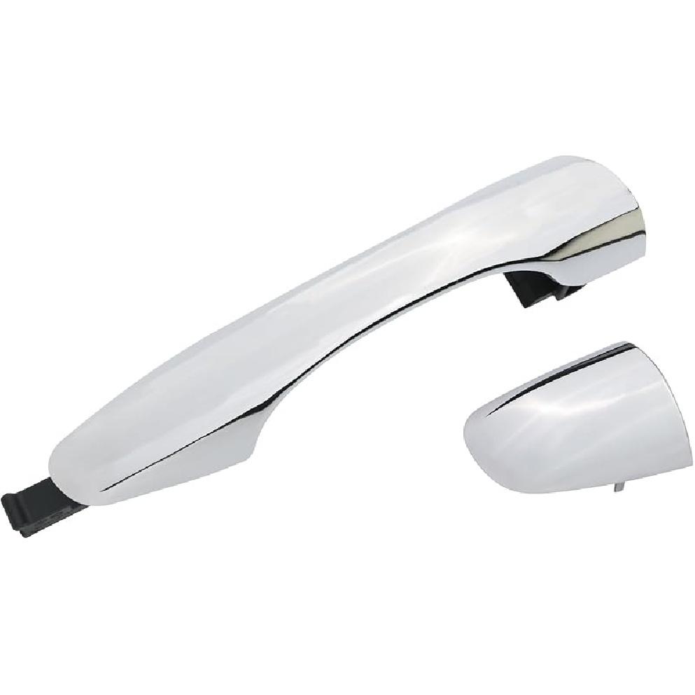 APPERFiT Exterior Door Handle W/End Cap Cover For Rear Door Right Passenger Side Chrome Compatible With Kia Sorento 2016 2017 2018   Replaces