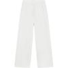 Fila X V&A Collaboration Solid Color Mid-Rise Straight Leg Casual Pants Women Bottoms Cloud-Mushroom-White F11W418601F-WT