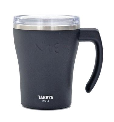 Me Mug Black 290ml Stainless Steel Mug with Transparent Lid Thermal/Cold