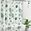 Versatile Design Bathroom Curtain With Hooks Easy Install Waterproof Easy Clean For Home Hotel Dorm Use