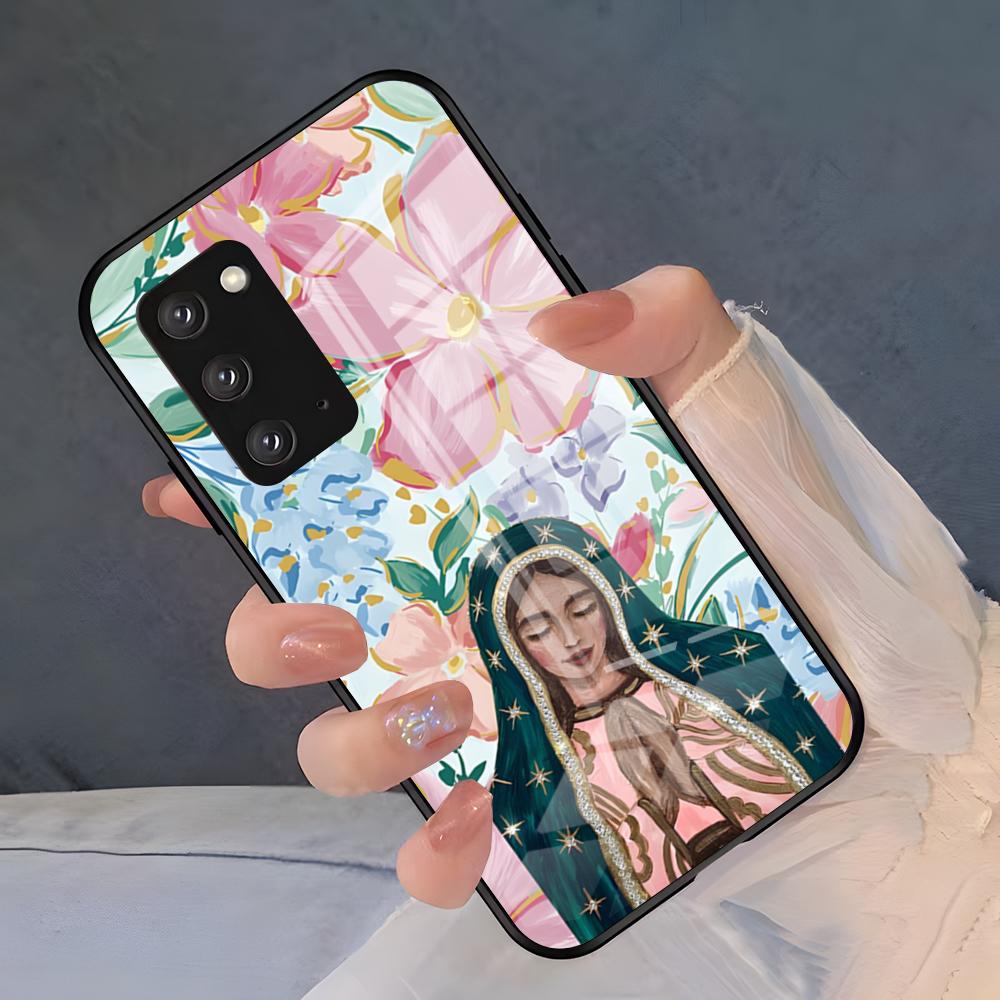 Virgen Mary Virgin Bible Phone Case For Samsung S26 S25 Plus S20 S20 Plus S22 Ultra S23 FE S21 Plus S21 Ultra Glass Cover
