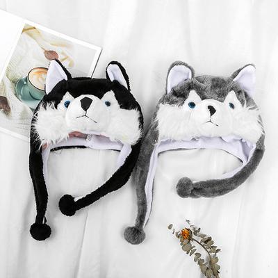 Cute Wolf Plush Hat Cute Windproof Warm Hat Dress Up Winter Ear Protect Hat