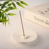 Elegant Petal-Shaped White Ceramic Incense Stick Holder - Zen Home Decor