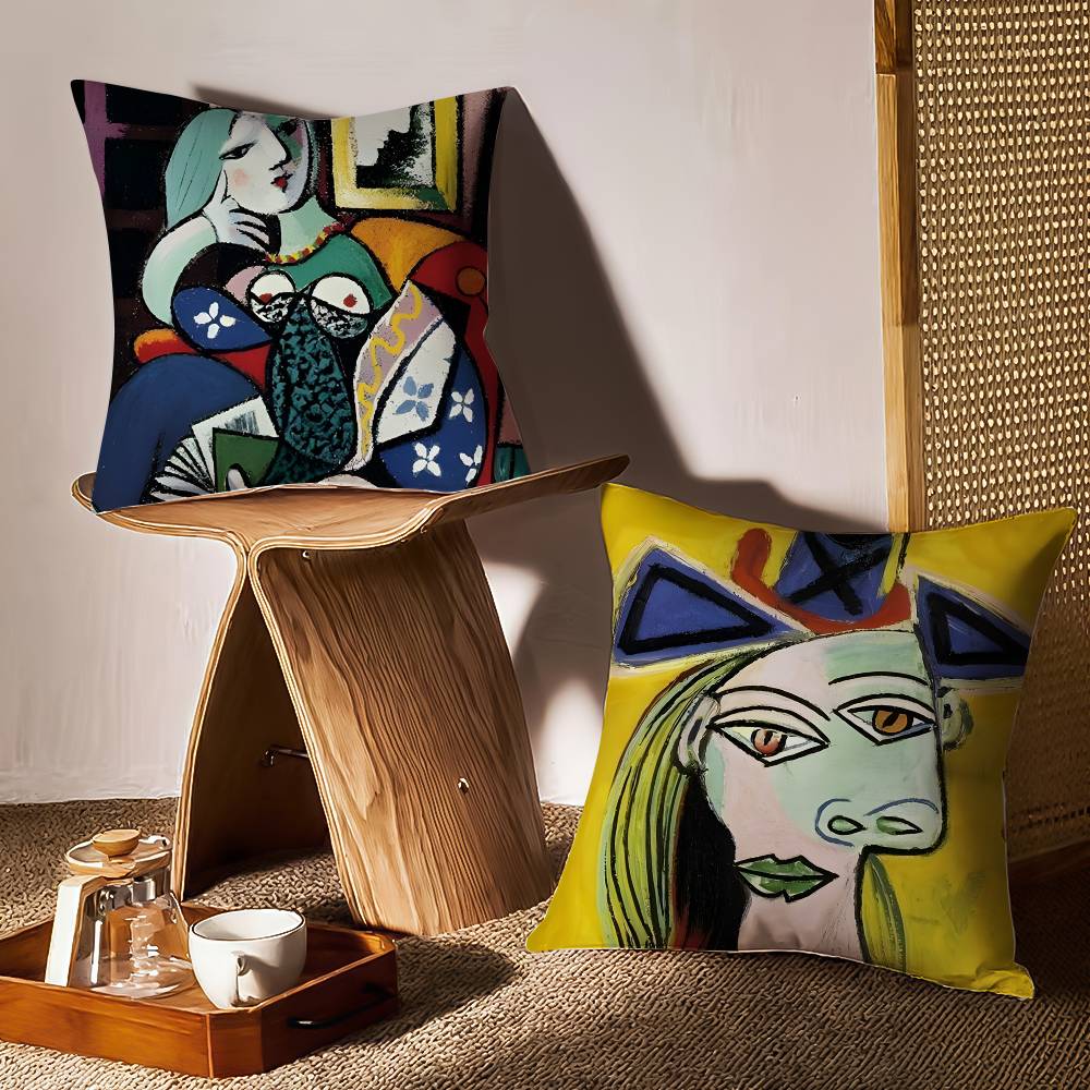 Legendarna Sztuka Artysta P-Pablo Picasso-MT Poszewka z Nadrukiem Poszewka na Poduszkę Pokrycie na Poduszkę na Sofę do Salonu Dekoracja Pokoju w Sypialni