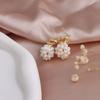 Retro Knotted Thin Earrings, Natural Freshwater Pearls, European and American Cold Wind Ins Wind Studs
