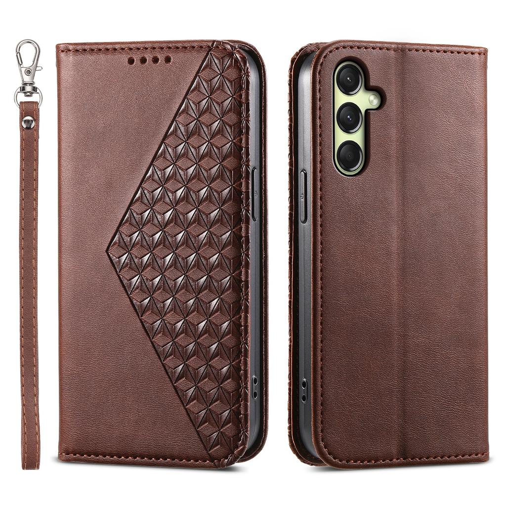 For Samsung Galaxy A16 5G/A16 4G Case Calf Texture PU Leather Phone Cover with Wallet