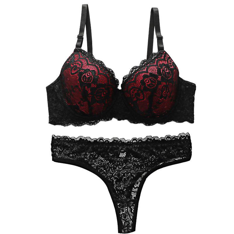 Lizhi French Lace Bra & Panty Set: Seductive, Sexy, Breathable, Adjustable Underwear.