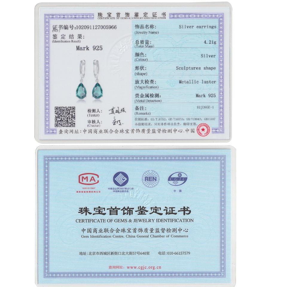 Ohrclips mit grünem Smaragd-Edelstein, Schmuckgeschenke zum Jahrestag, Geburtstag, Valentinstag, für Frauen, Ehefrauen und Mädchen