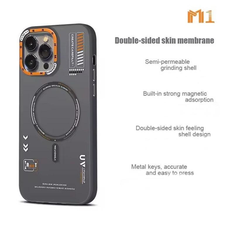 

Матовый магнитный чехол для iPhone 12 13 14 15 16 Pro Max Megsafe Wireless Charge Матовая задняя крышка с металлической рамкой объектива и кнопками iPhone 15 Pro Max