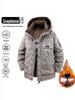 2025 Winter Herren Trendige Kapuzen-Baumwolljacke mit Buchstabenaufdruck - Dick und Warm 2566