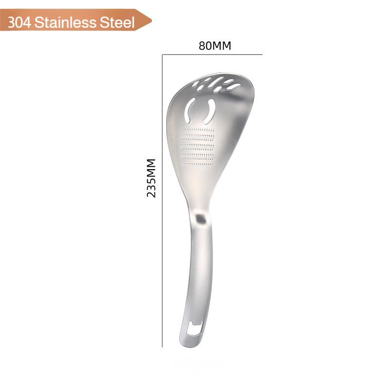 

Multifunctional Kitchen Grinding Spoon Stainless Steel Utensil for Potato Press, Egg Separator, Opener, Pasta Serving Supplies