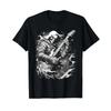 Skeleton Playing Guitar Rock Star Shredding T Shirt Vintage Soft Stretched Top For Everyday Wear Streetwear Unisex