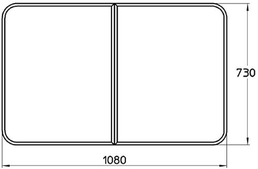 SANEI Combination Bath Set of 750 X 1100 X 1100 Lid, 2, Mm, White, W785-750
