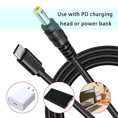 Extension Cable Type C To 5.5x2.1mm Cable 9V/12V/20V Type C Port Male To 5.5x2.1mm Power Cable Type C Charging Cable