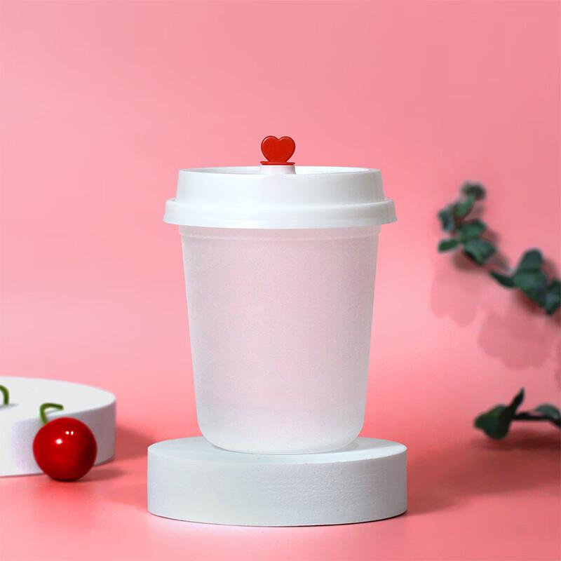 U-shaped Clear Milk Tea Cups with Lids