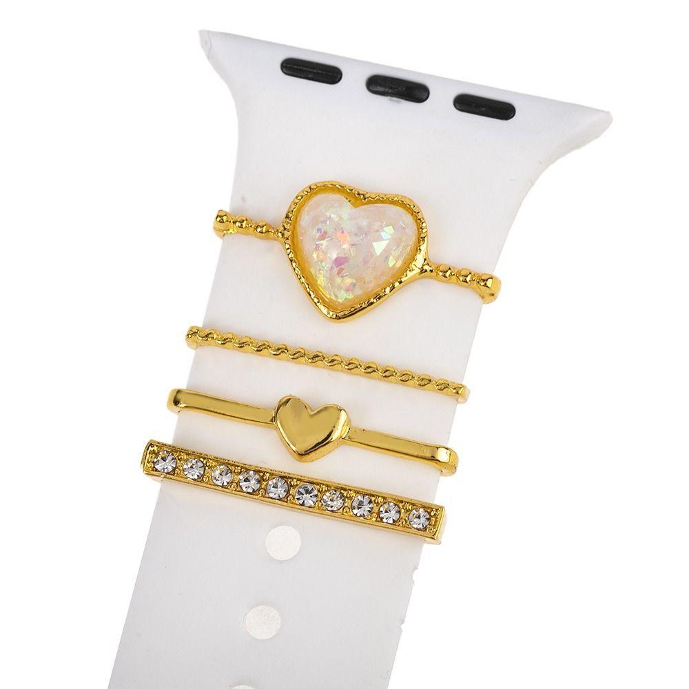 Brooch Watch Band Ornament Diamond Decorative Nail Fashion Wristbelt Charms  Strap Accessories Gold-C