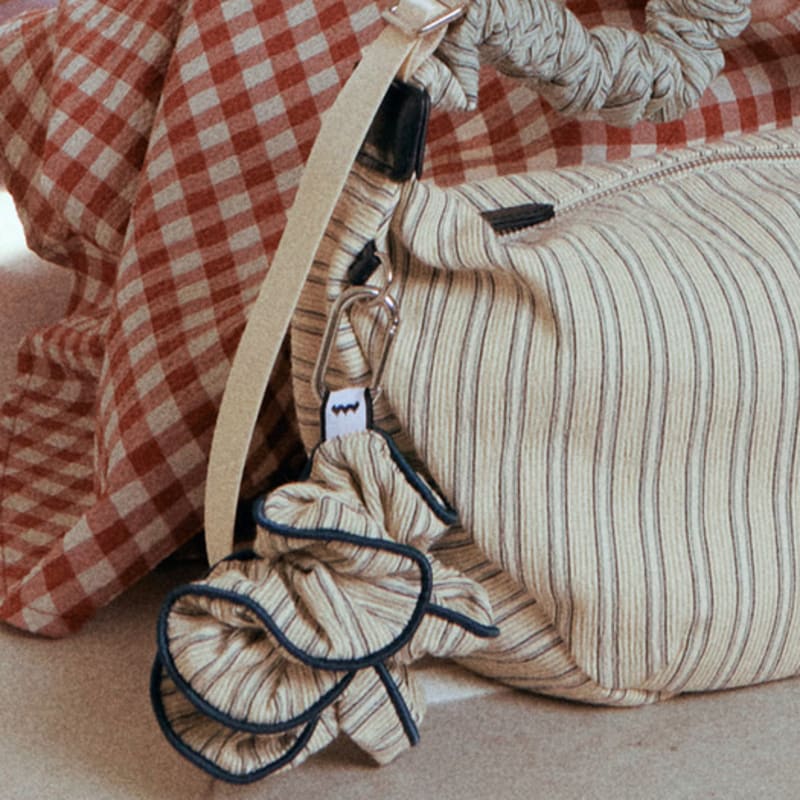 BBYB Noi Seersucker Scrunchie (Ivory)