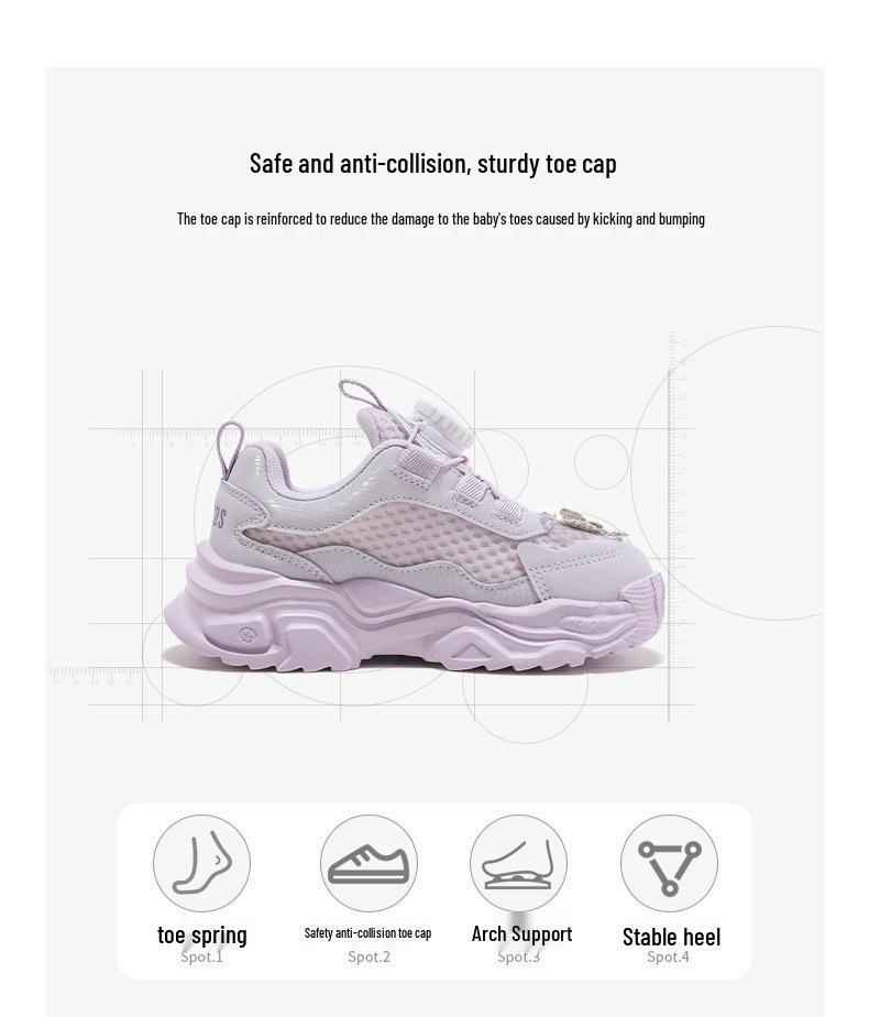 ABCkids Girls' Autumn Mesh Bow Sneakers - Street Style Casual