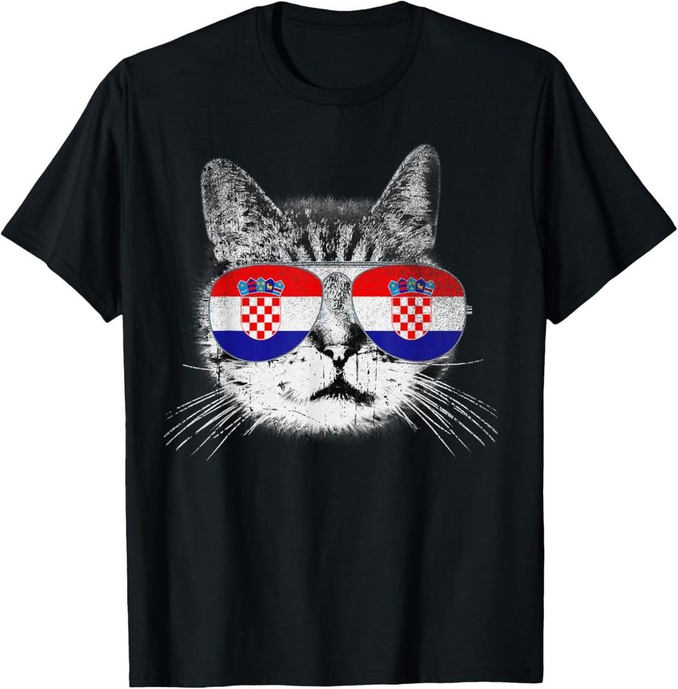 

Cat Shirt Croatian Croatia Flag Country Men Women Kids Gift T-Shirt Unisex T-Shirt S