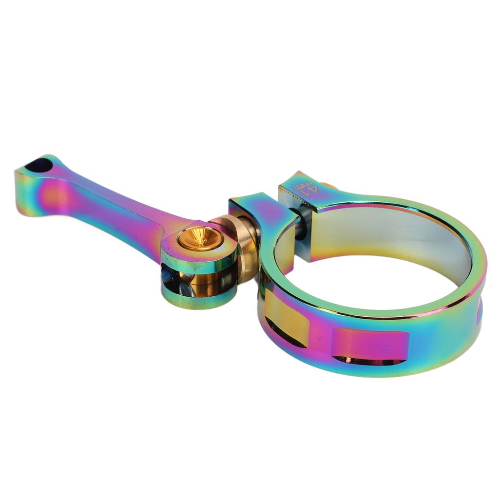 Bicycle Seatpost Clamp 41mm Bike Aluminum Alloy Quick Release Seatpost Collar for 33.9mm Seatpost Clamp Colorful
