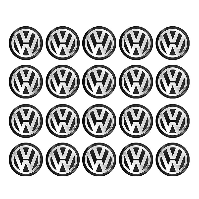 Pro VW Volkswagen Jetta MK5 Golf 11mm Kovová nálepka na dálkový ovladač auta Hliníková ozdoba Dekorativní samolepka Pro Volkswagen CC Lavida Cad