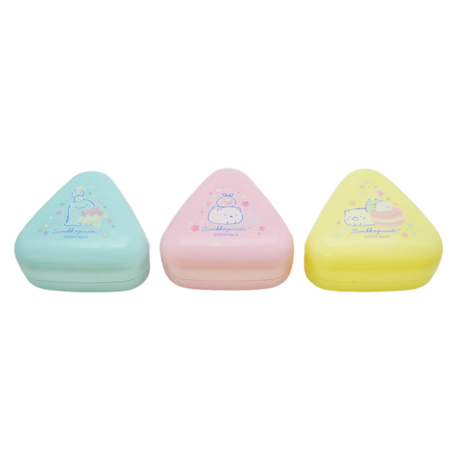 OSK Sumikkogurashi Bento Box Onigiri Case Made in Japan Microwave Safe Lunch Box Suitable for Unisex (OSK) - Easy-to-Make (3-Pack) - - - Stylish,