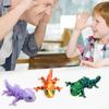 3D Printed Chameleon Figurine Movable Joints Mini Lizard Figure Articulated Animal