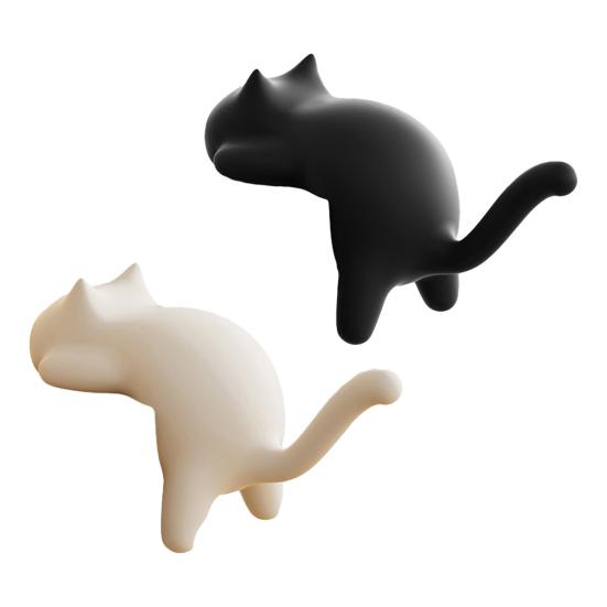 Niedliche Katzen Schreibtischkantenhaken Bohrerfreie Tischkantenaufhänger Kätzchenhaken Schreibtisch-Organizer Haken für Schlüssel Taschen Kopfhörer