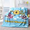 Wow! Wow! Wubbzy Customize Your Name Blanket Lightweight Personalized Blanket Comfortable for Bedding Living Room Picnics Livingroom