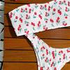 Bikini Triunghiular Sexy European și American pentru Slăbit, cu Bandeau Imprimat pentru Femei