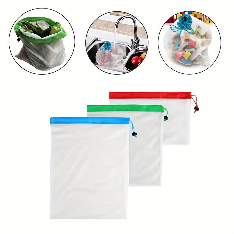 

5/3pcs Transparent Mesh Polyester Drawstring Storage Bags - Toy Storage and Organization - Building Blocks and Toy Storage Bags