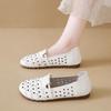 Soft-soled Doudou shoes women's summer new retro round head hollow breathable casual fashion flat-soled single shoes