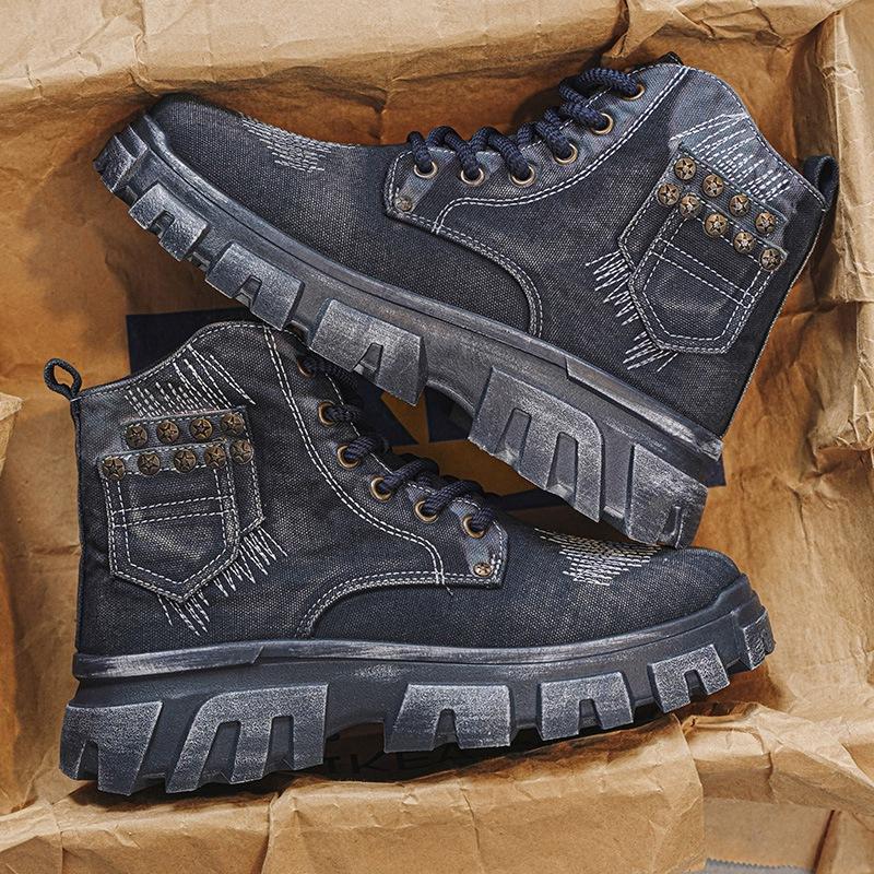 

Tooling Martin shoes men s autumn high-top men s shoes 2024 new casual sports trendy shoes men s British style retro 44