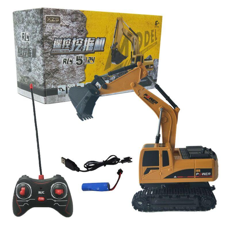 Escavatore Dumper RC Auto Telecomandata 2.4G Veicolo da Cantiere Camion Cingolato Bulldozer Giocattoli per Bambini Ragazzi Regali di Natale