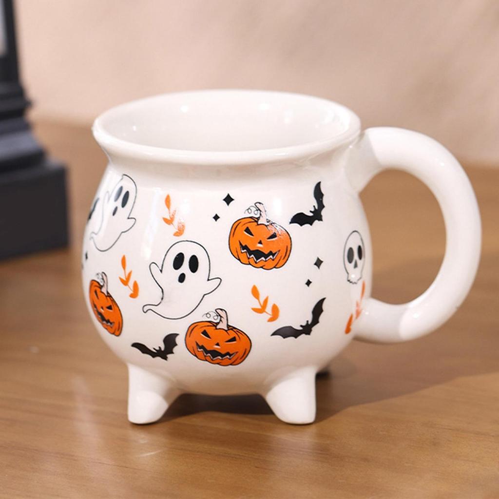 Halloween Tasse Halloween Keramik Kaffeetasse Gruseliges Wasser Trinkgeschirr Süßes oder Saures Deko für Küche Restaurant Hotel Bauernhaus