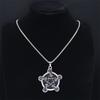 Witchcraft Pentagram Witch Broom Necklace for Women/Men Stainless Steel Wicca Star Necklaces Jewelry Corrente Masculina N3379S02