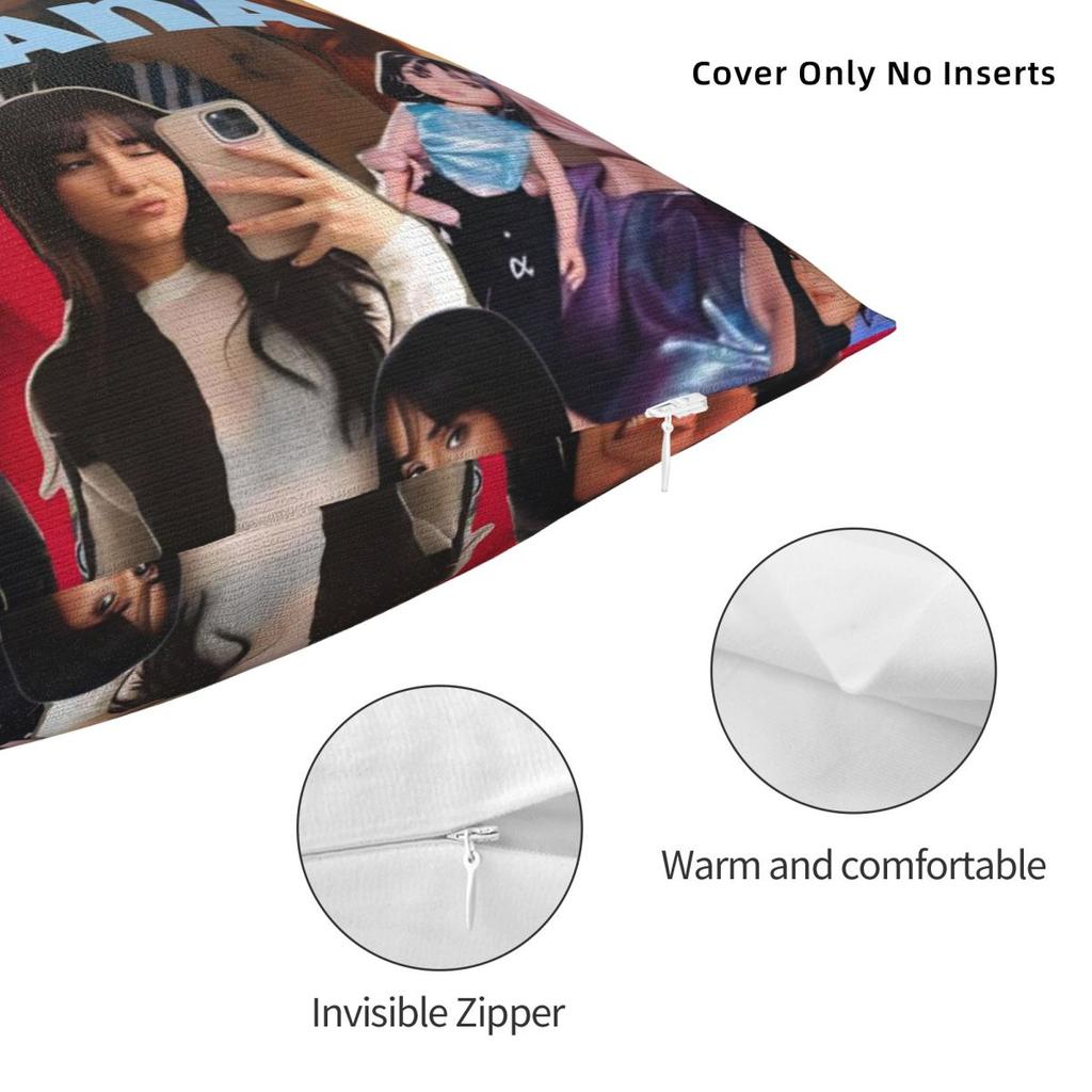 Aitana Spanish Music Singer Photo Pattern Pillow Cover Cushion Cover Square Pillow Case Morden Pillowcases For Living Room Chair