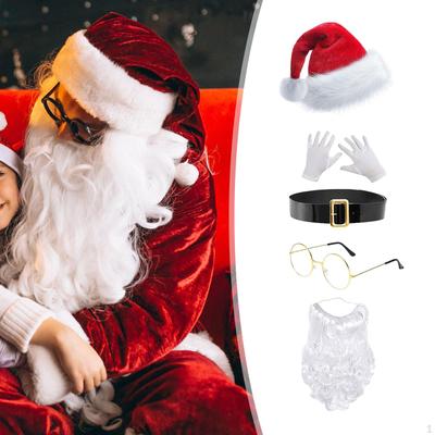 Weihnachtskostüm mit Bart und Hut für festliche Veranstaltungen